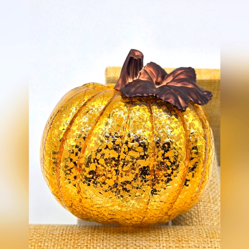 YANKEE CANDLE Scent Plug Night Light Glittery Pumpkin Amber Gold
